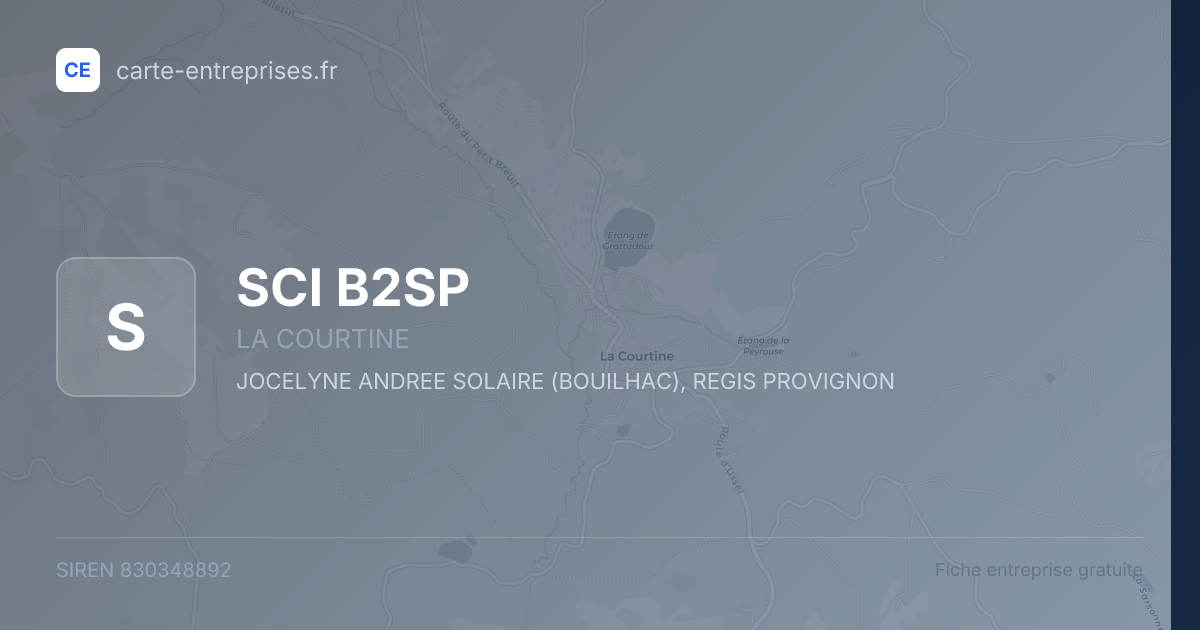 SCI B2SP — 830348892 — fiche entreprise