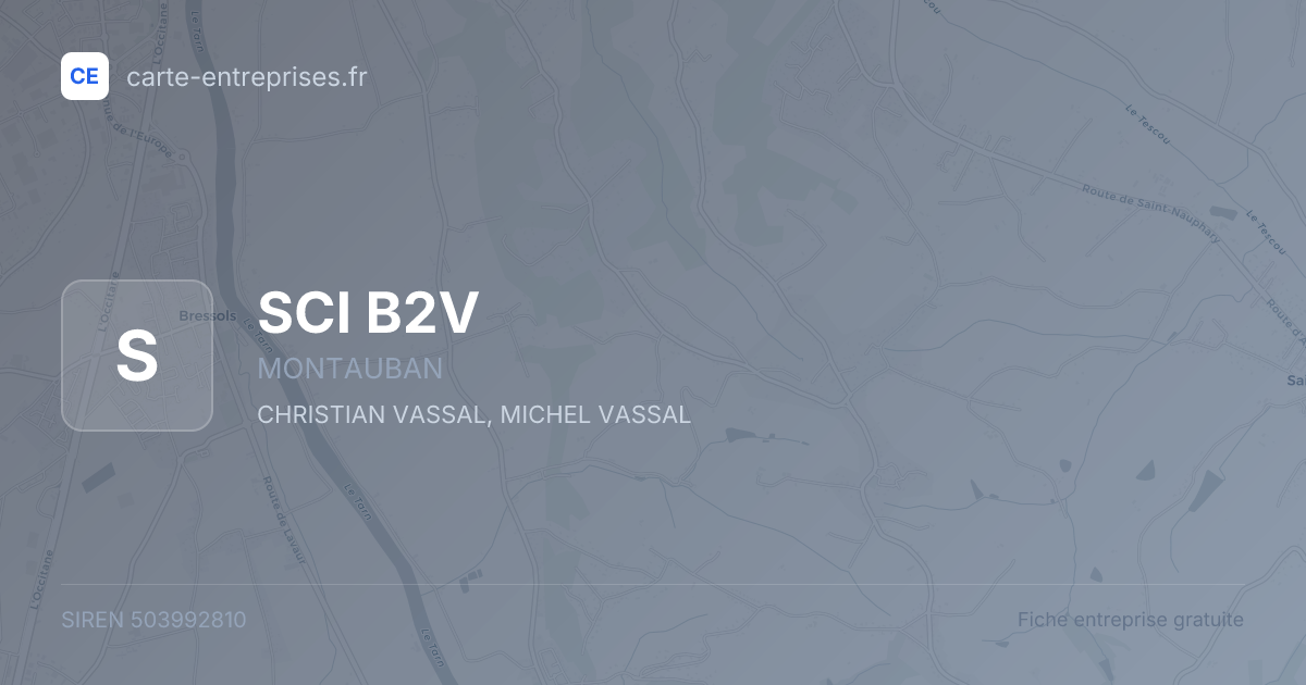 SCI B2V — 503992810 — fiche entreprise