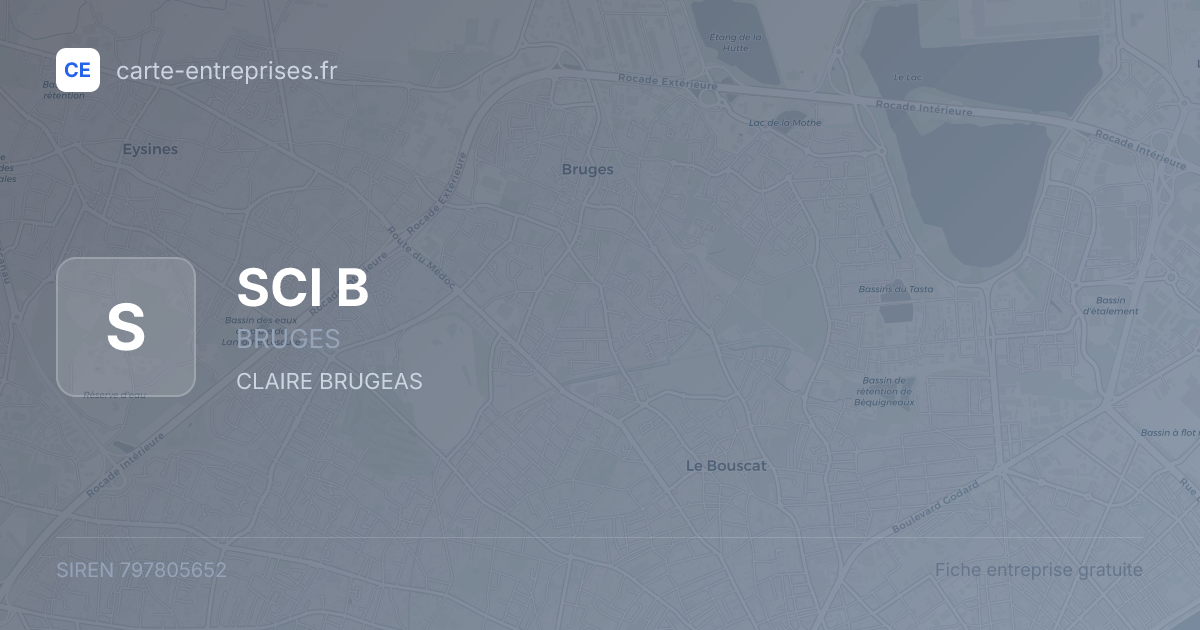 SCI B — 797805652 — fiche entreprise