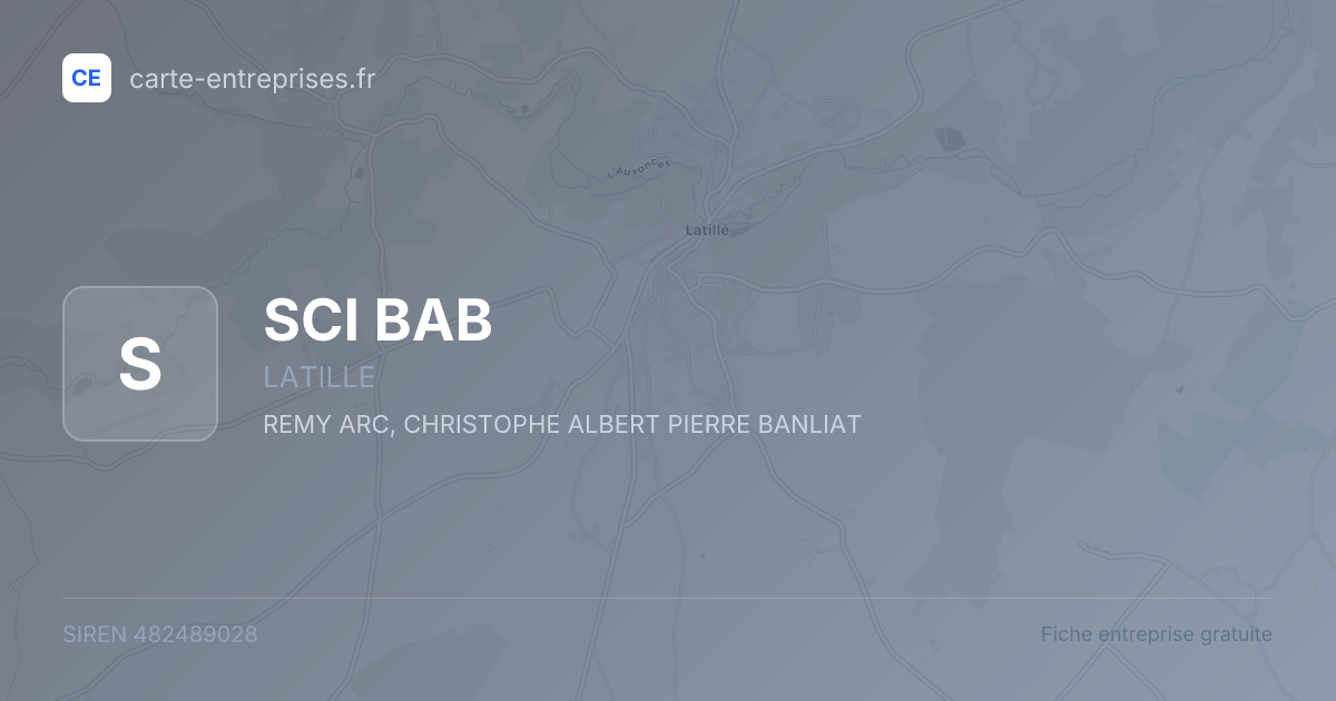 SCI BAB — 482489028 — fiche entreprise