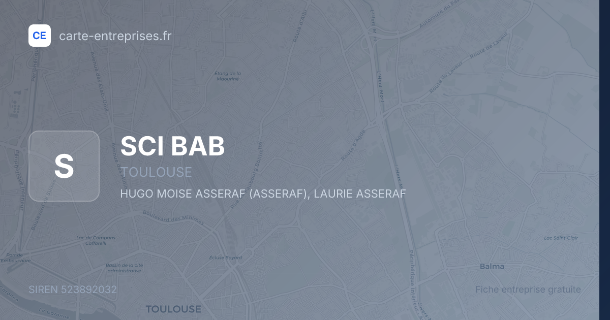 SCI BAB — 523892032 — fiche entreprise