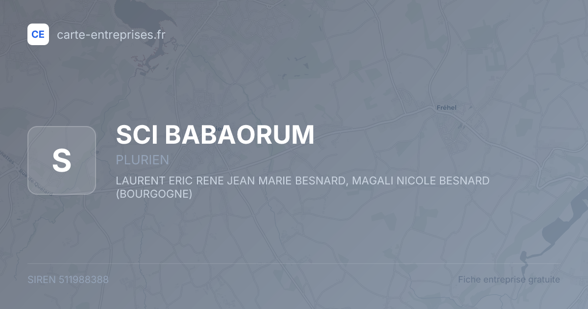 SCI BABAORUM — 511988388 — fiche entreprise