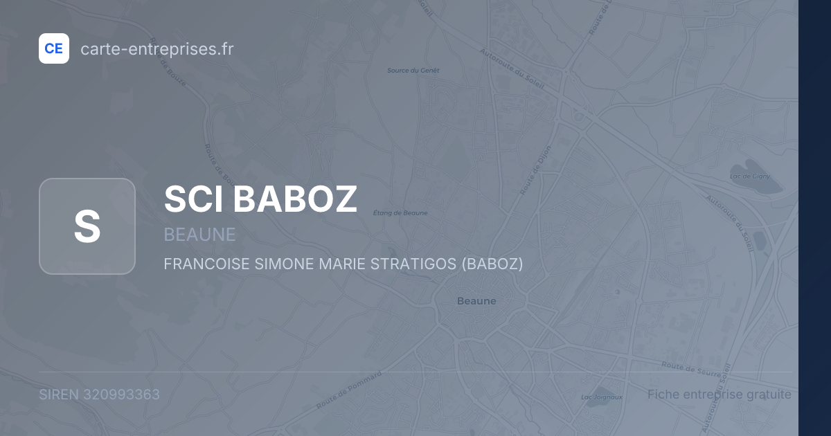 SCI BABOZ — 320993363 — fiche entreprise