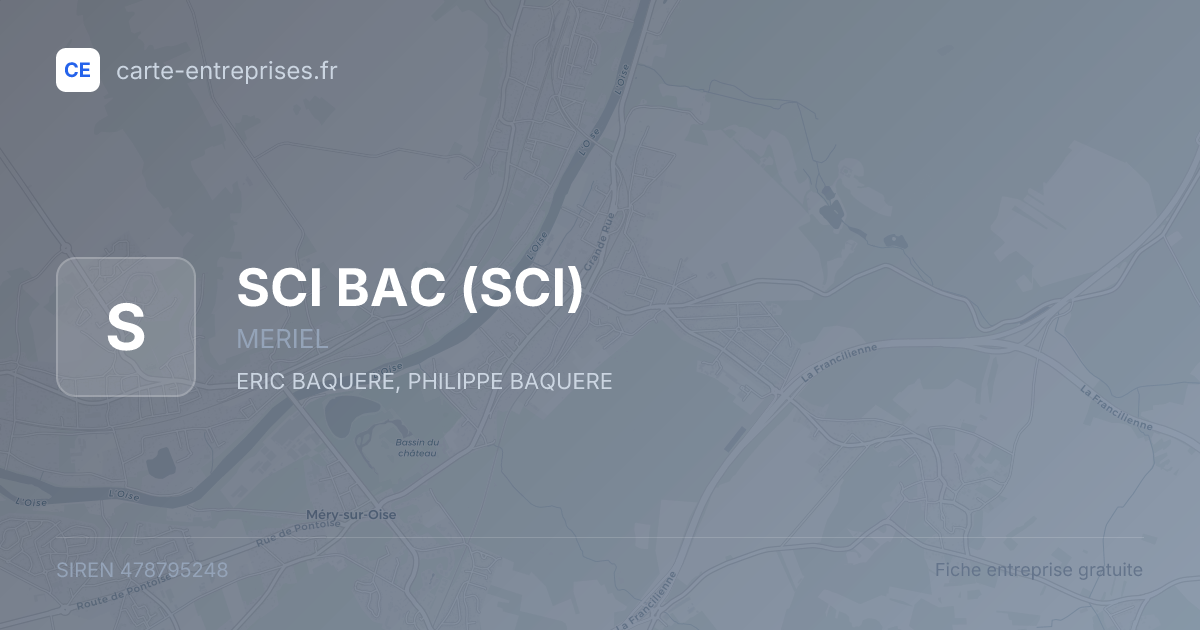 SCI BAC (SCI) — 478795248 — fiche entreprise