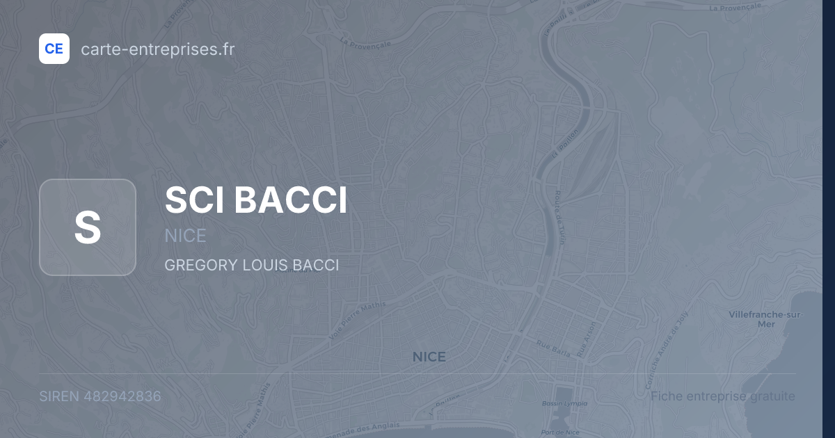 SCI BACCI — 482942836 — fiche entreprise