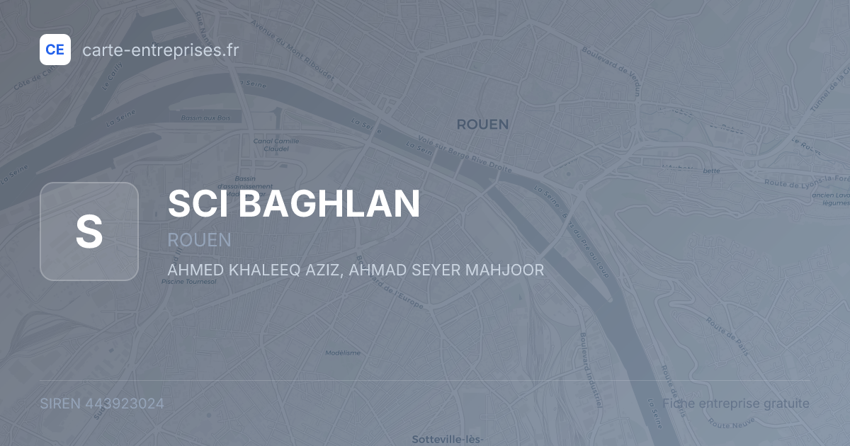 SCI BAGHLAN — 443923024 — fiche entreprise