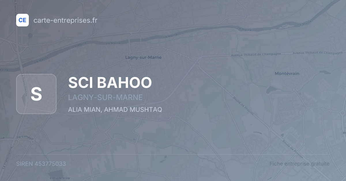 SCI BAHOO — 453775033 — fiche entreprise