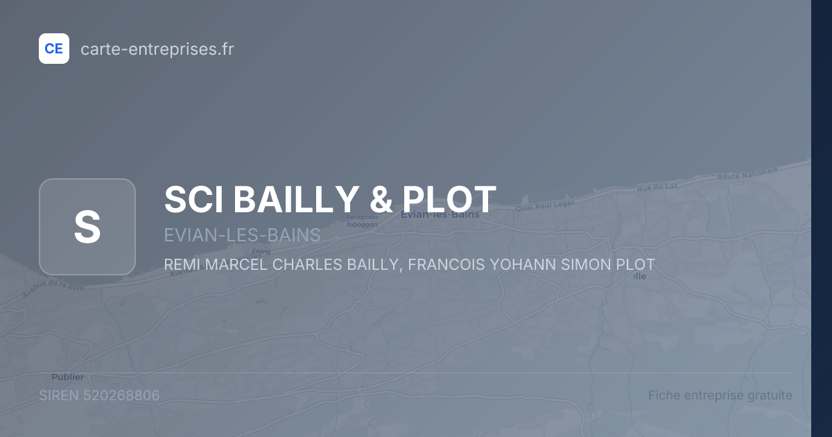 SCI BAILLY & PLOT — 520268806 — fiche entreprise