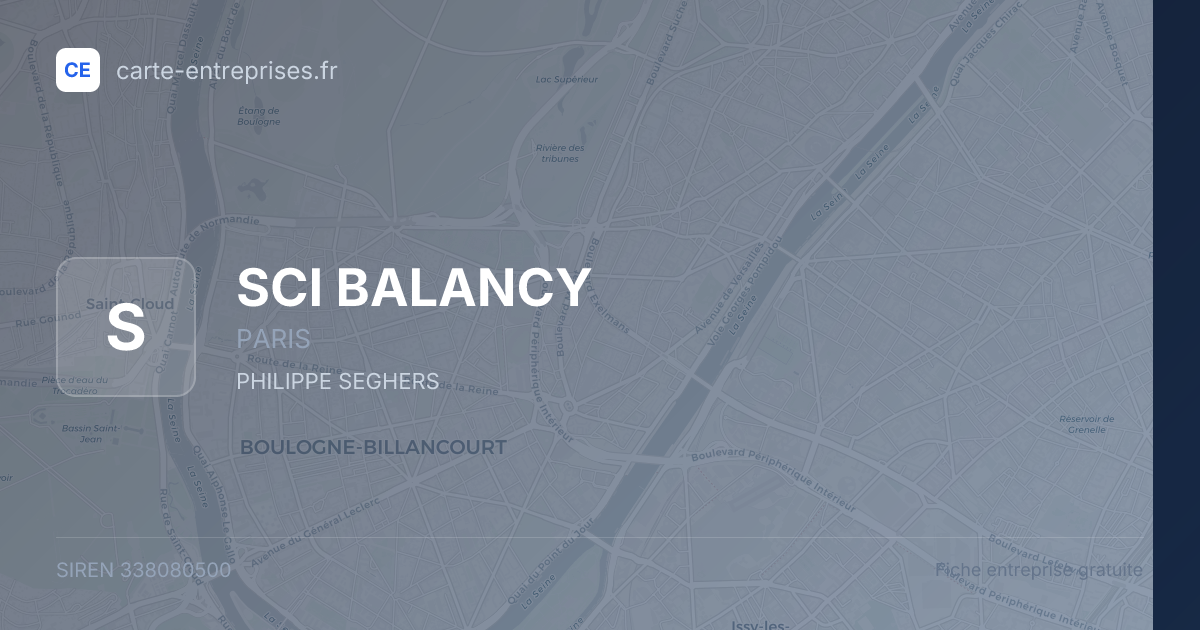 SCI BALANCY — 338080500 — fiche entreprise