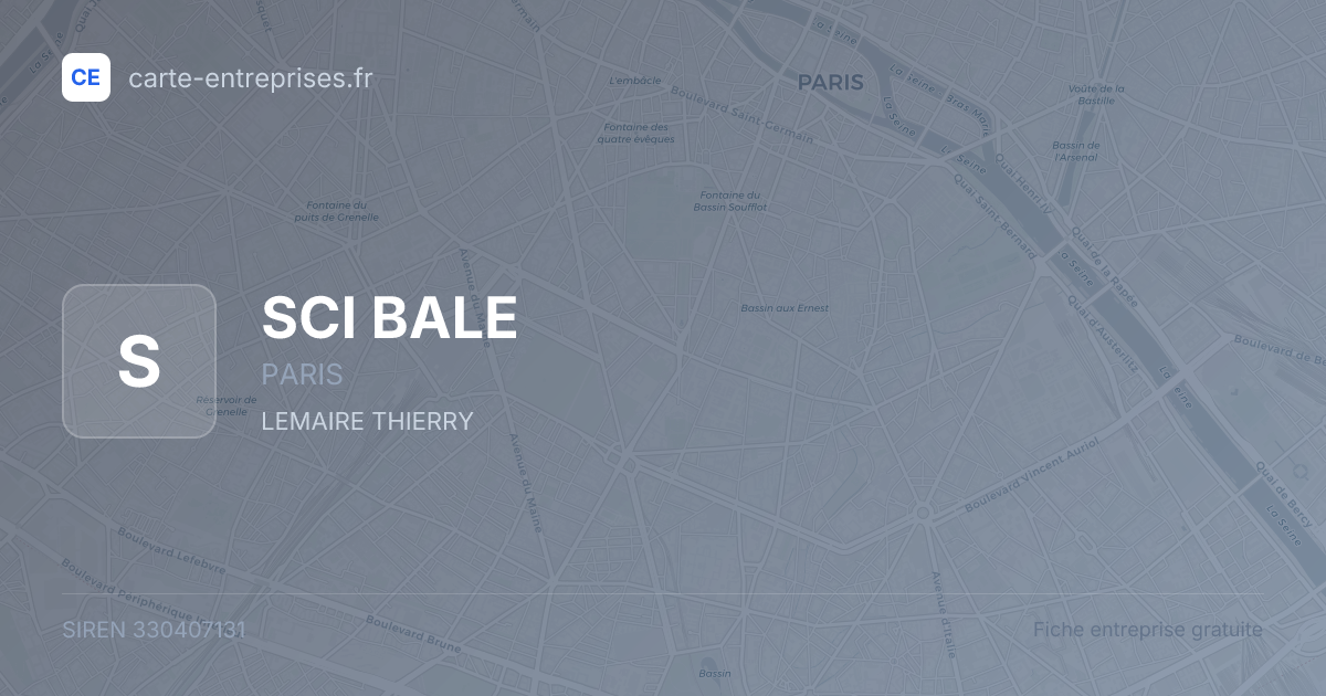SCI BALE — 330407131 — fiche entreprise