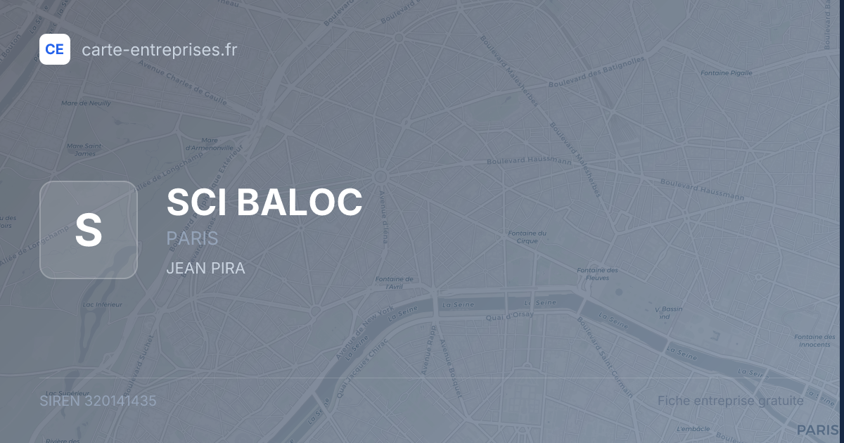 SCI BALOC — 320141435 — fiche entreprise