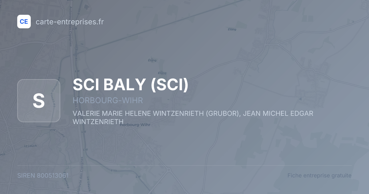 SCI BALY (SCI) — 800513061 — fiche entreprise