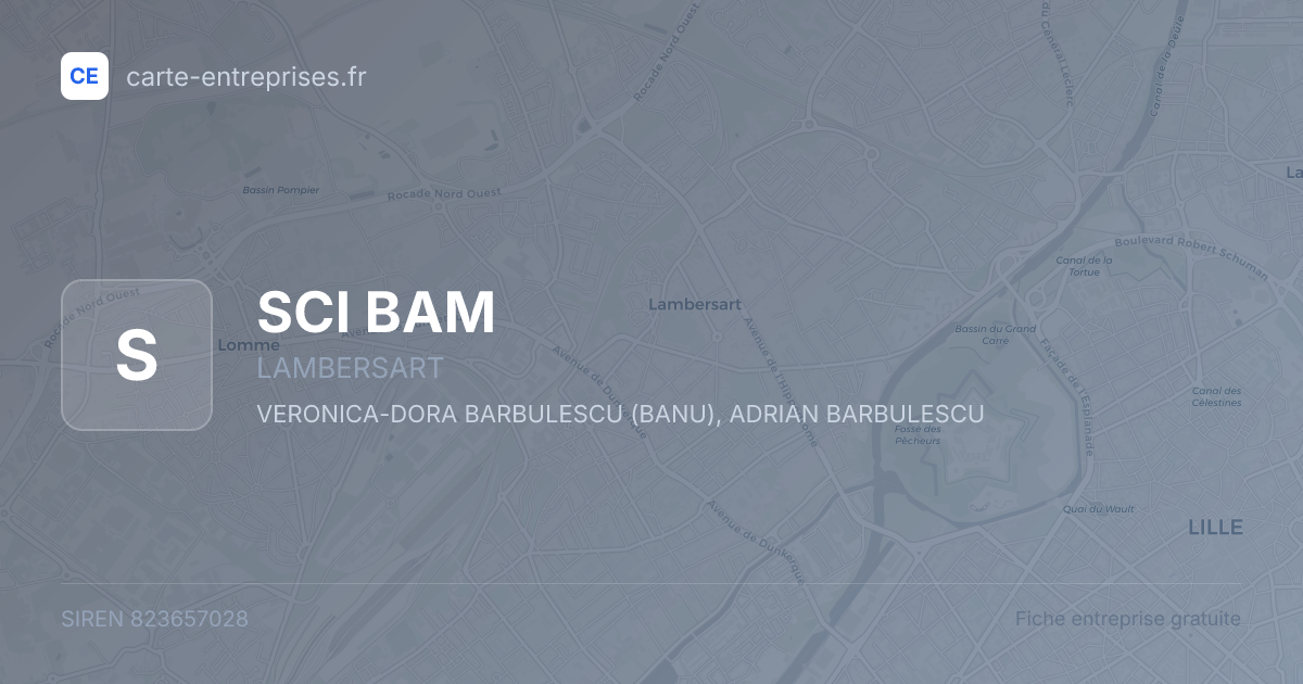 SCI BAM — 823657028 — fiche entreprise