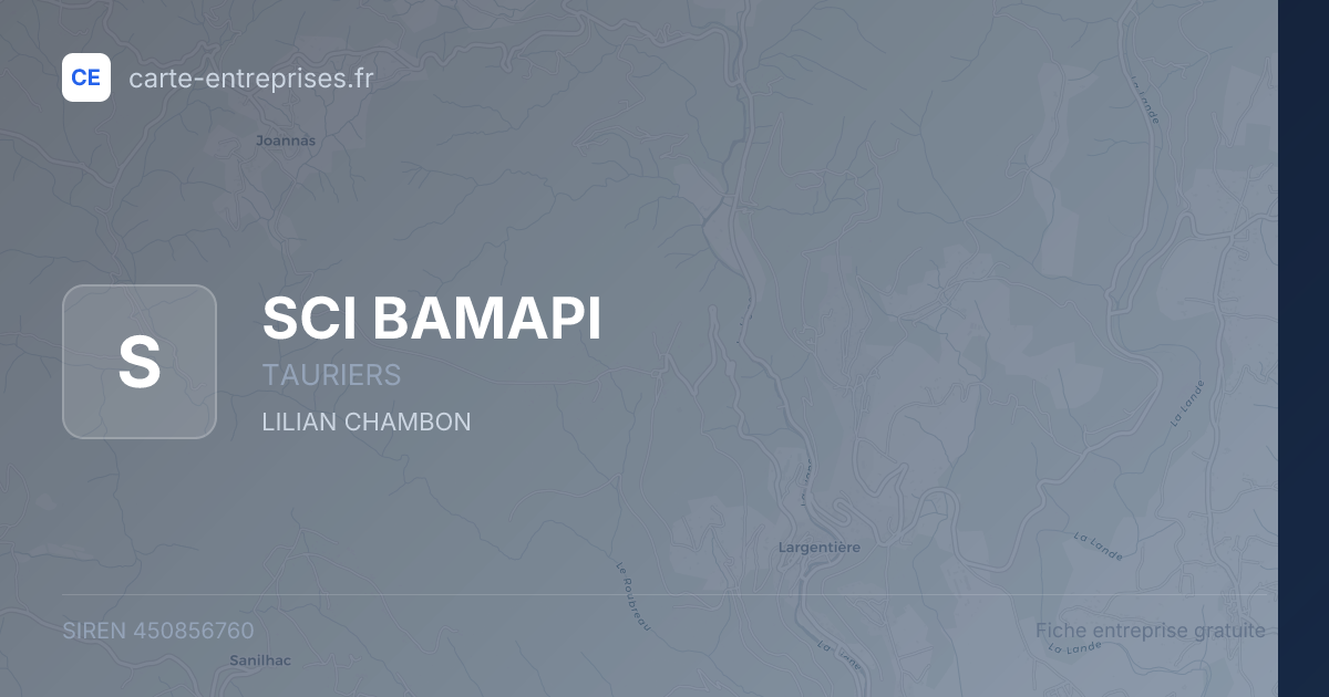 SCI BAMAPI — 450856760 — fiche entreprise