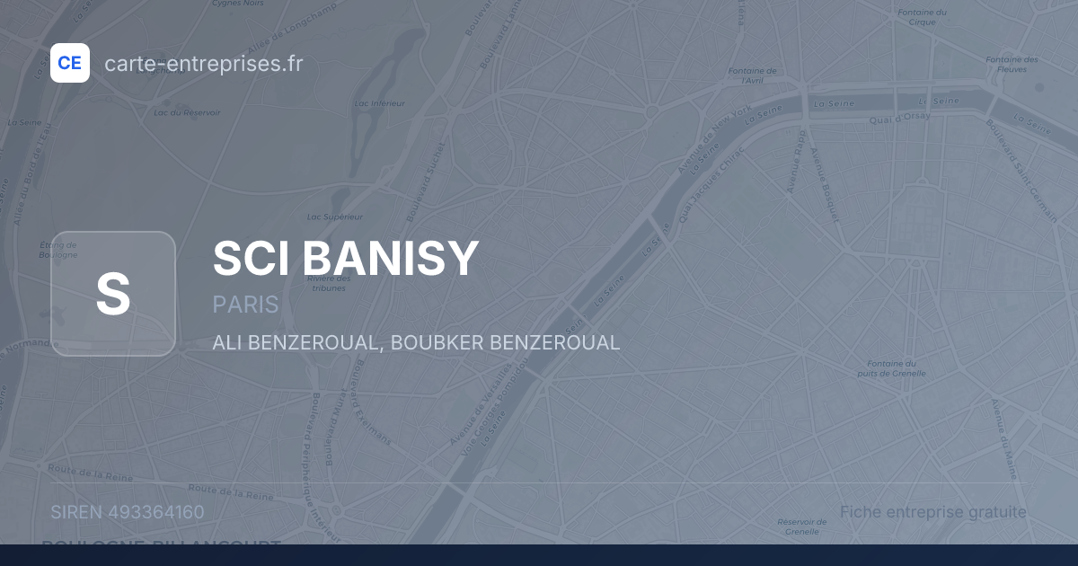 SCI BANISY — 493364160 — fiche entreprise