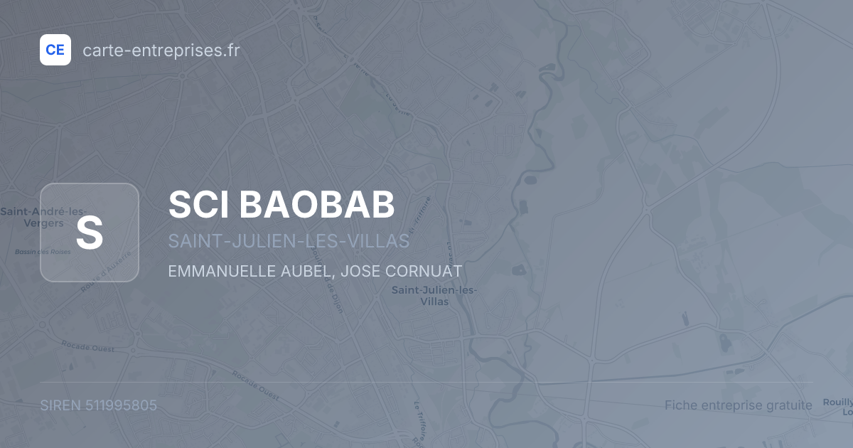 SCI BAOBAB — 511995805 — fiche entreprise