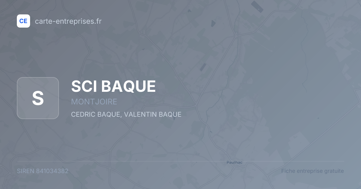 SCI BAQUE — 841034382 — fiche entreprise