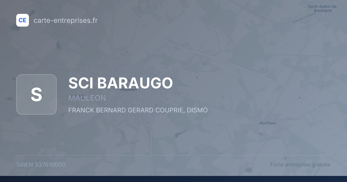 SCI BARAUGO — 337610000 — fiche entreprise