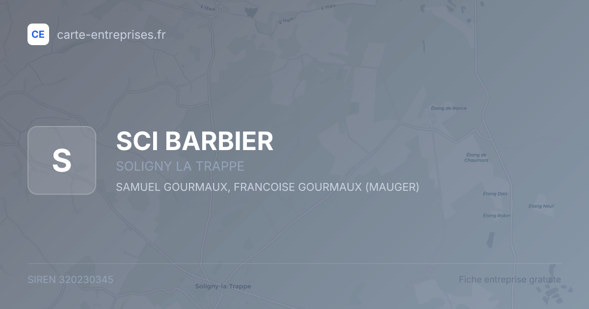 SCI BARBIER — 320230345 — fiche entreprise
