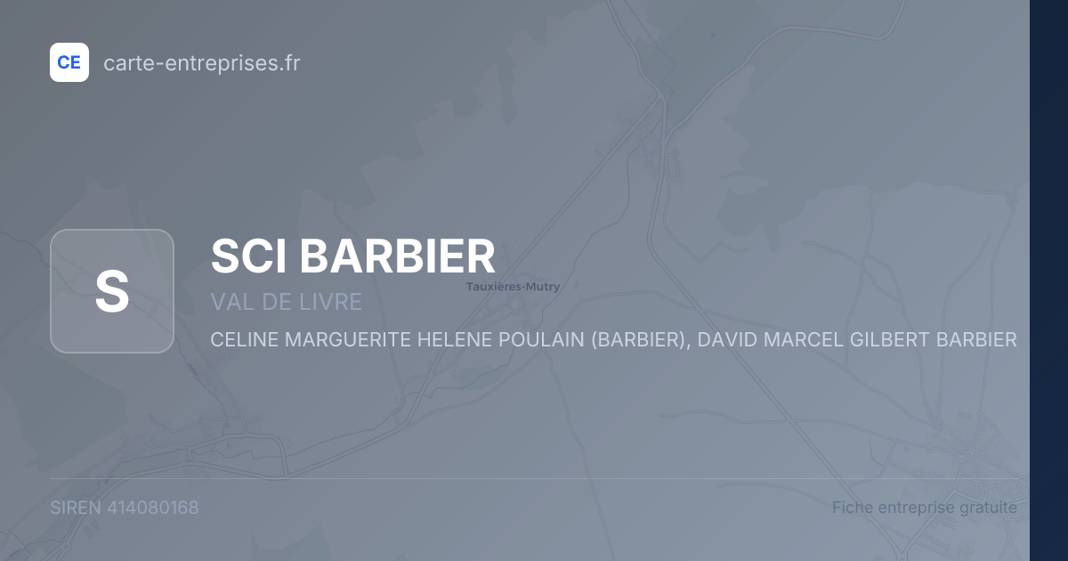 SCI BARBIER — 414080168 — fiche entreprise