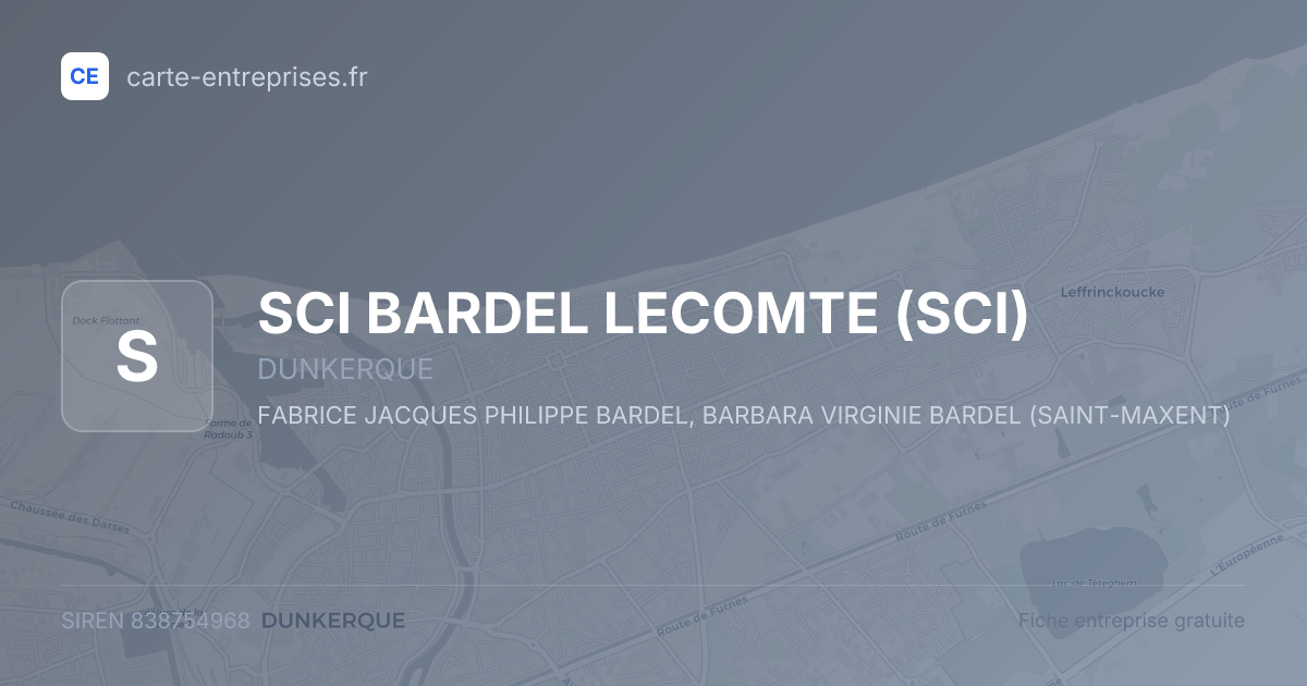 SCI BARDEL LECOMTE (SCI) — 838754968 — fiche entreprise