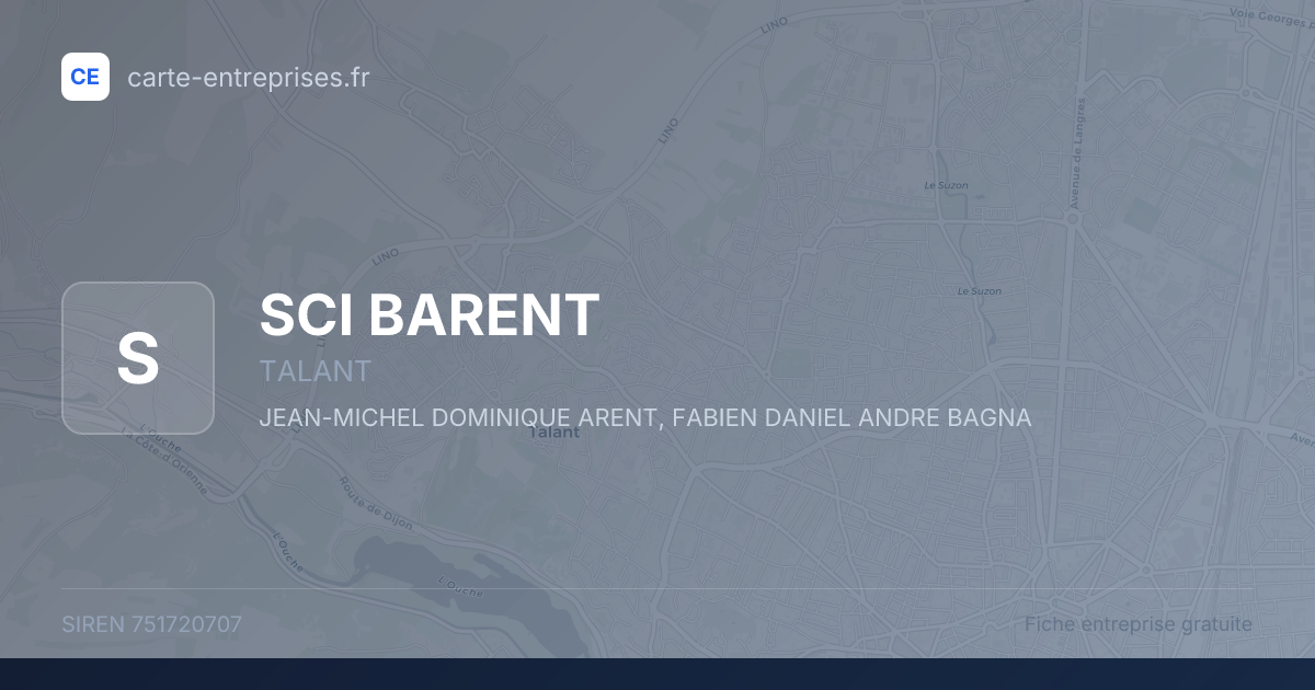 SCI BARENT — 751720707 — fiche entreprise