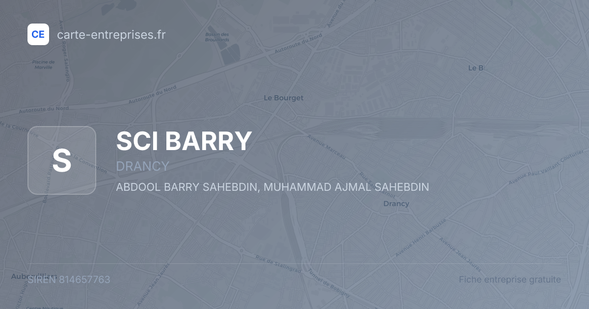 SCI BARRY — 814657763 — fiche entreprise
