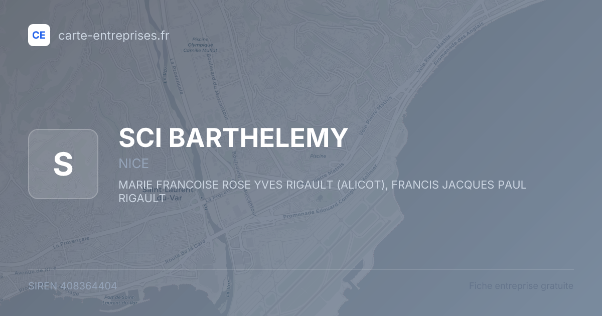 SCI BARTHELEMY — 408364404 — fiche entreprise