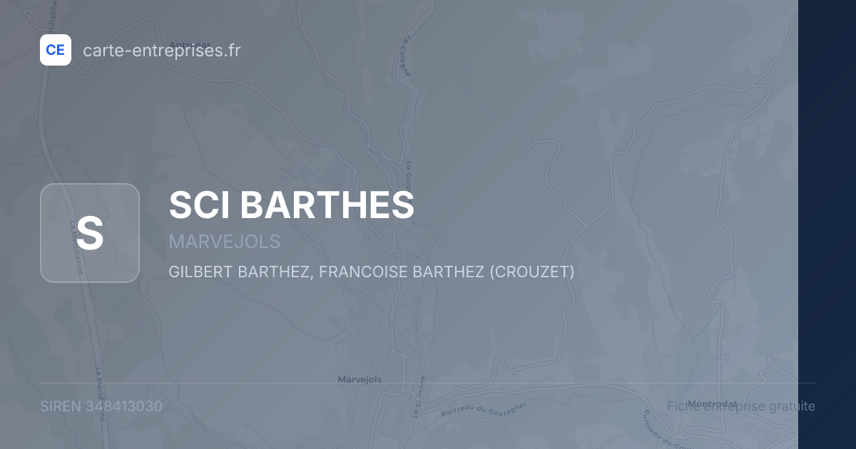 SCI BARTHES — 348413030 — fiche entreprise