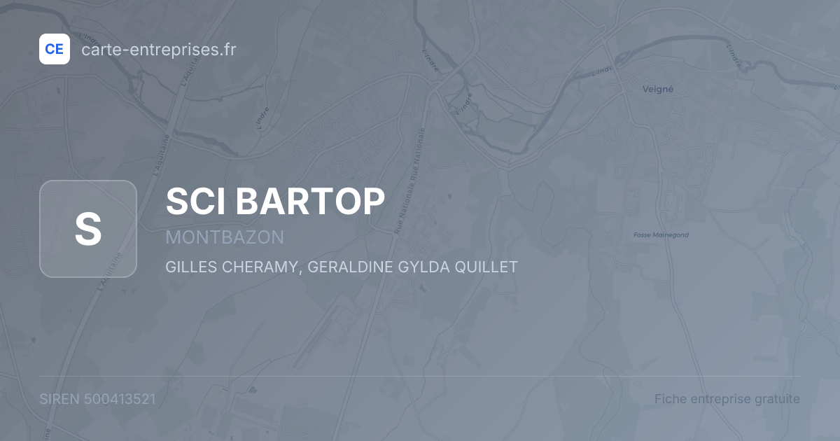 SCI BARTOP — 500413521 — fiche entreprise