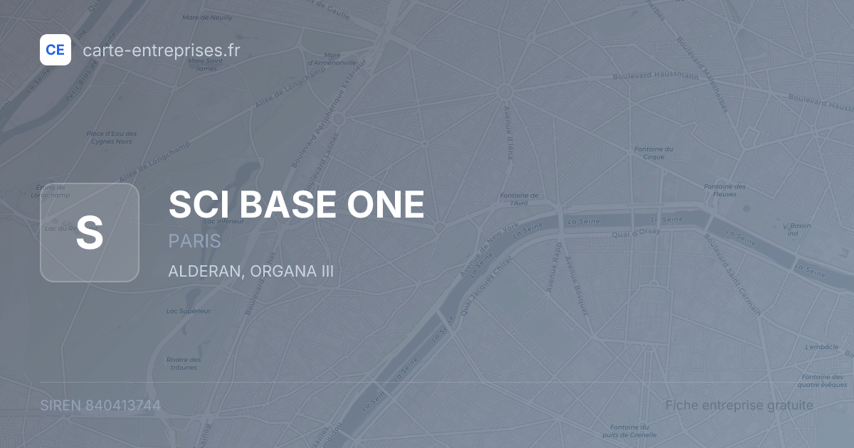 SCI BASE ONE — 840413744 — fiche entreprise