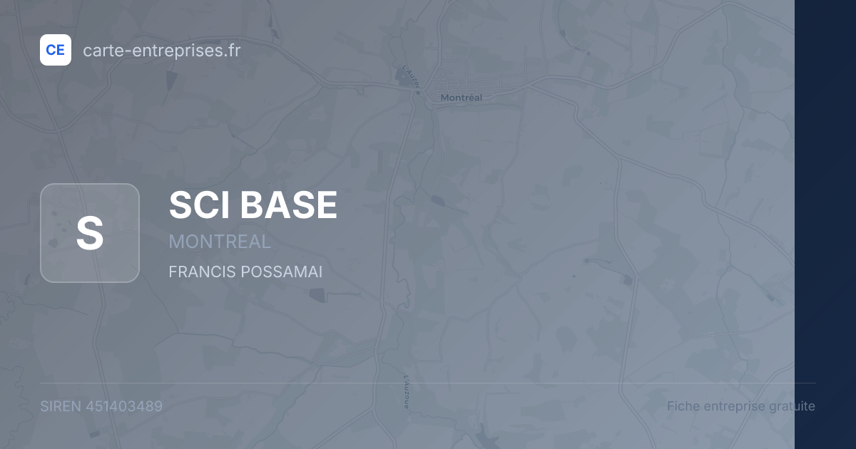 SCI BASE — 451403489 — fiche entreprise