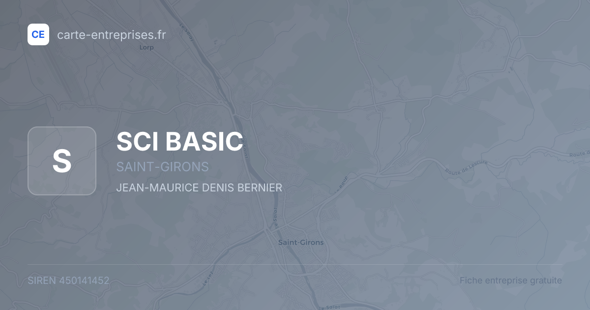 SCI BASIC — 450141452 — fiche entreprise