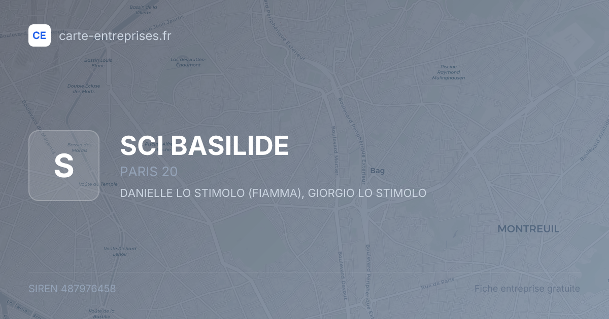 SCI BASILIDE — 487976458 — fiche entreprise