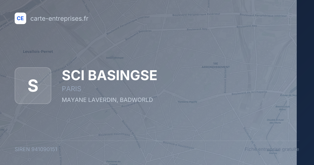 SCI BASINGSE — 941090151 — fiche entreprise