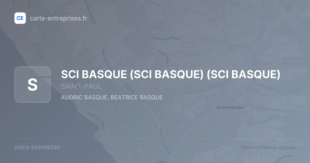 SCI BASQUE (SCI BASQUE) (SCI BASQUE) — 949986046 — fiche entreprise