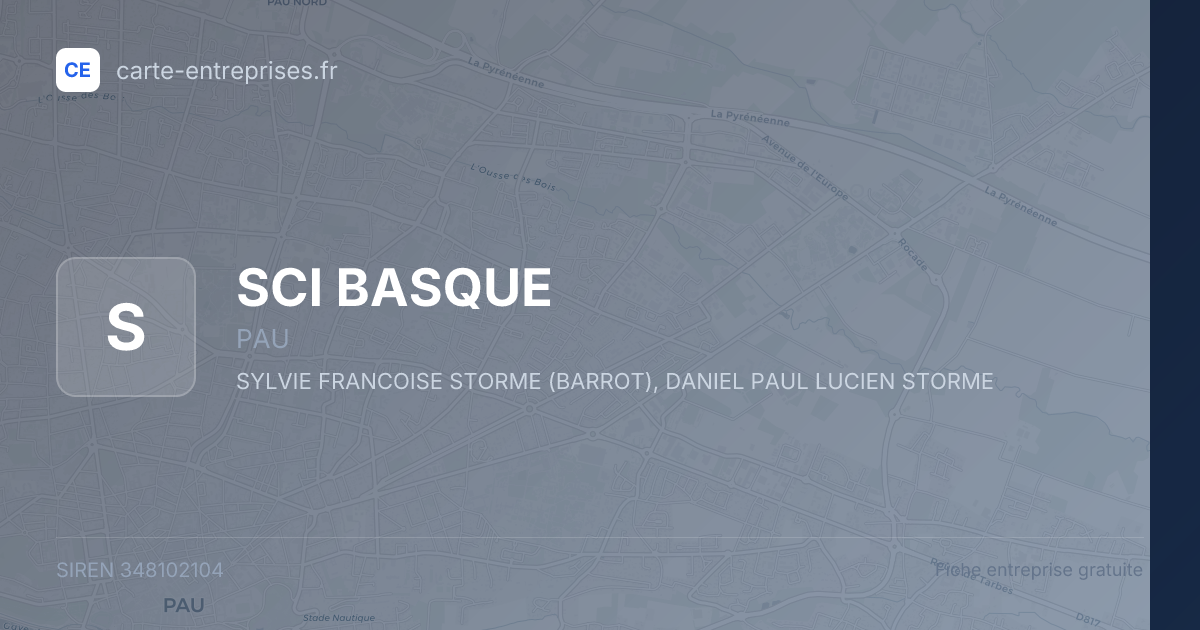 SCI BASQUE — 348102104 — fiche entreprise