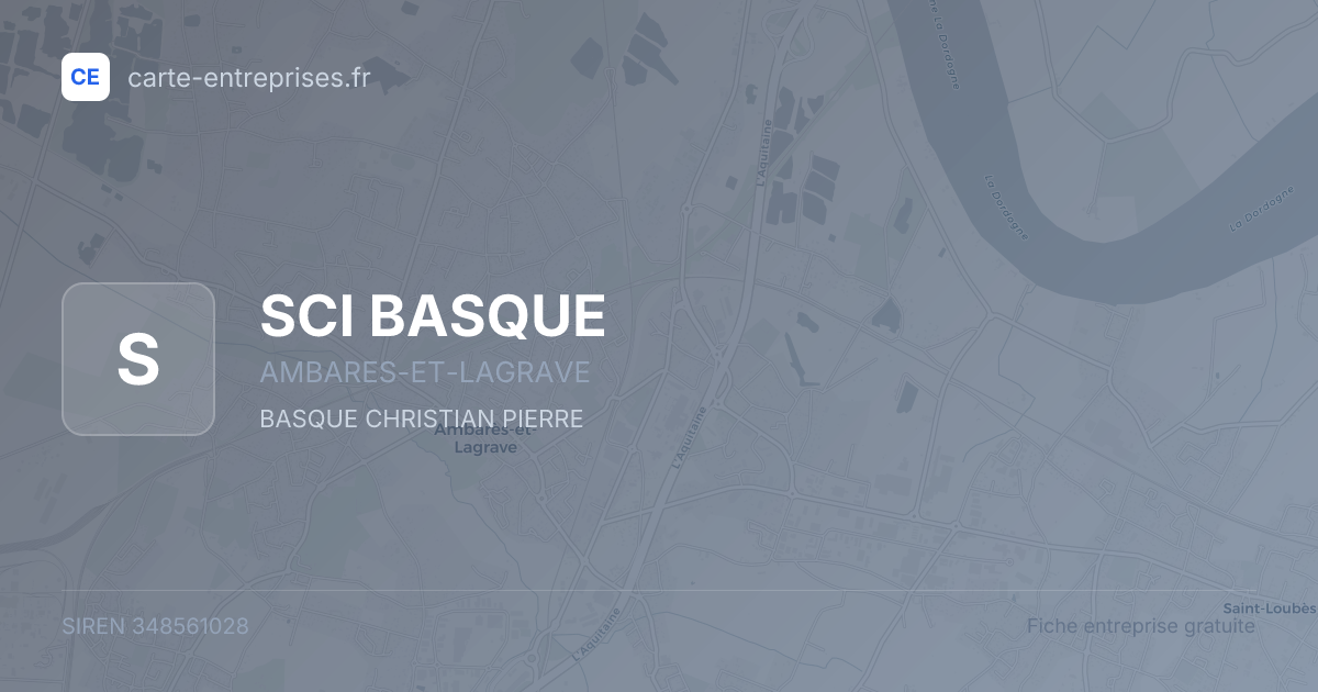 SCI BASQUE — 348561028 — fiche entreprise