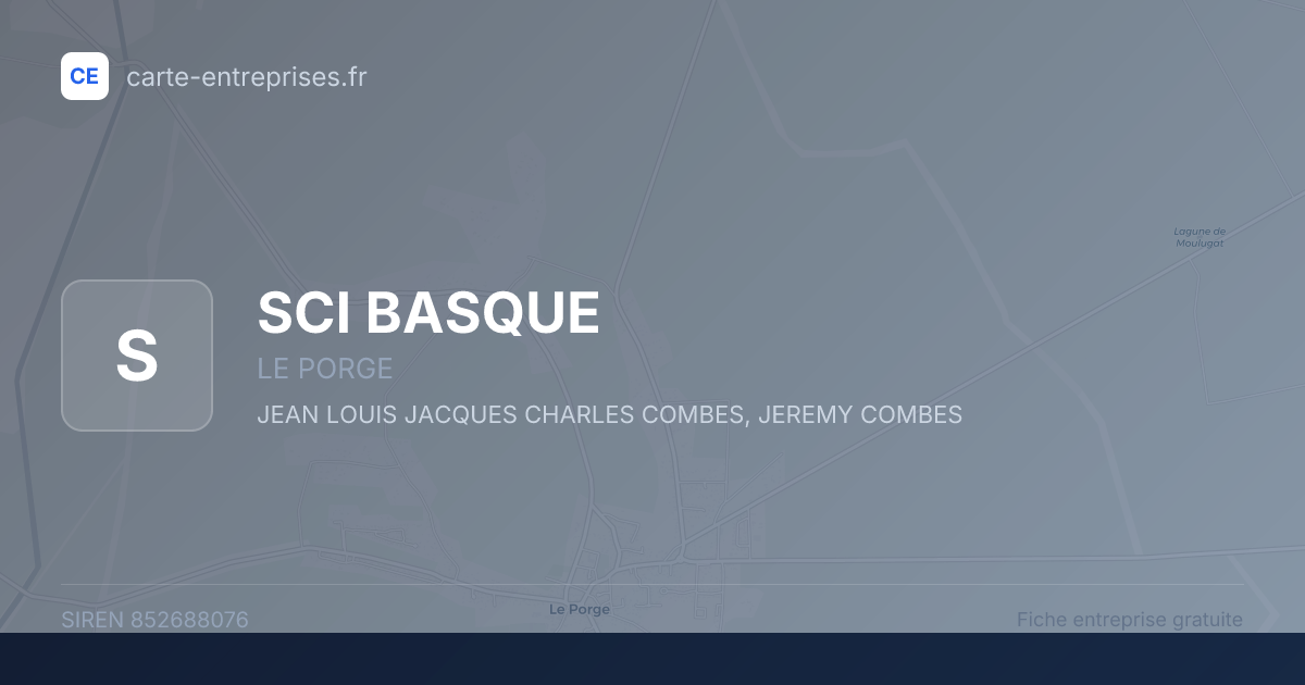 SCI BASQUE — 852688076 — fiche entreprise