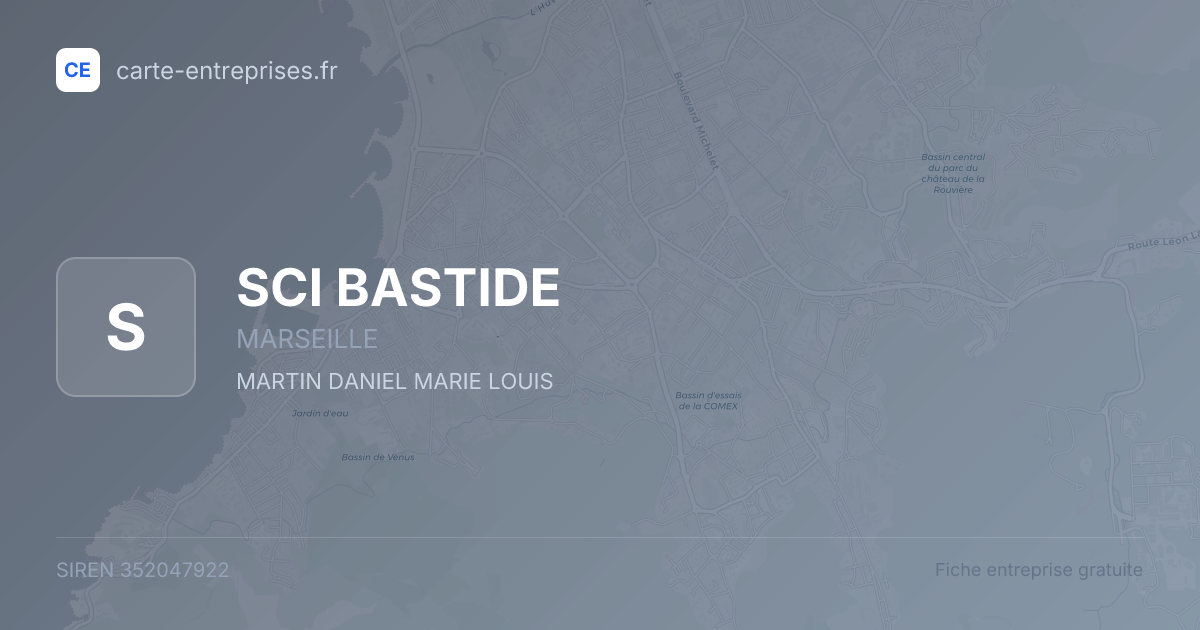 SCI BASTIDE — 352047922 — fiche entreprise