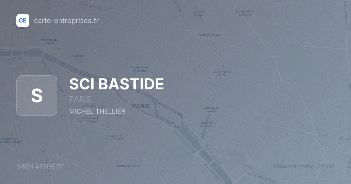 SCI BASTIDE — 433196771 — fiche entreprise