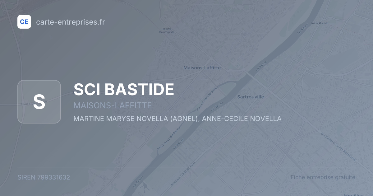 SCI BASTIDE — 799331632 — fiche entreprise