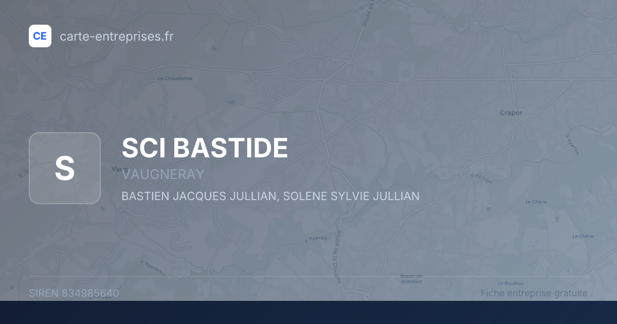 SCI BASTIDE — 834985640 — fiche entreprise