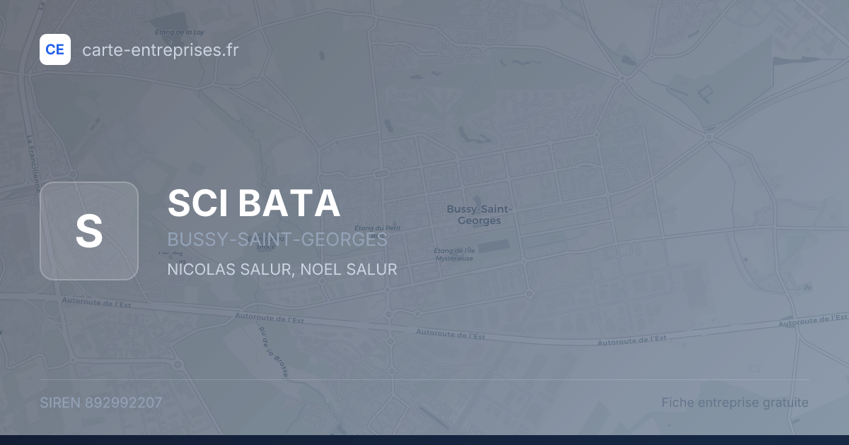 SCI BATA — 892992207 — fiche entreprise