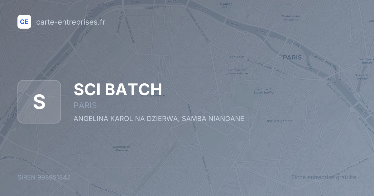 SCI BATCH — 998951842 — fiche entreprise