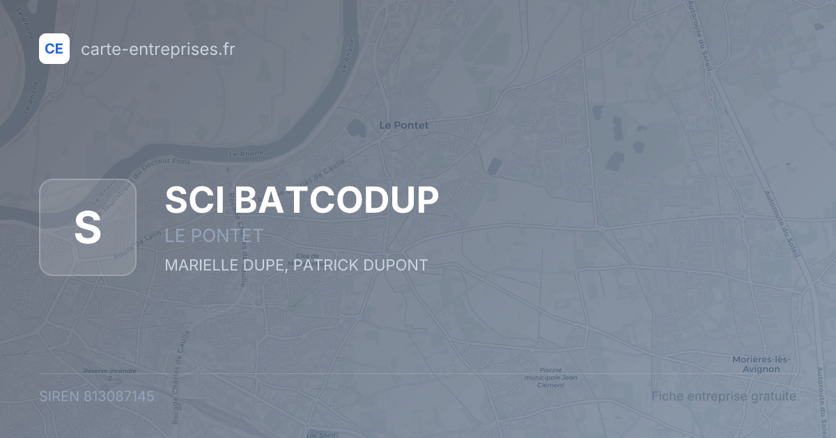 SCI BATCODUP — 813087145 — fiche entreprise