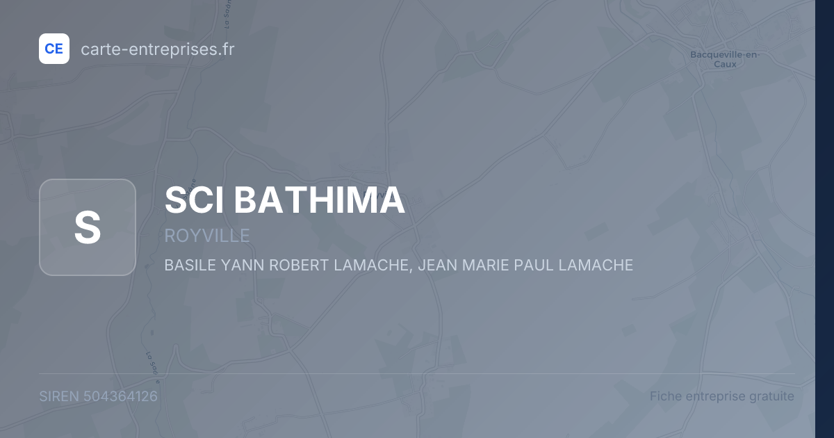 SCI BATHIMA — 504364126 — fiche entreprise