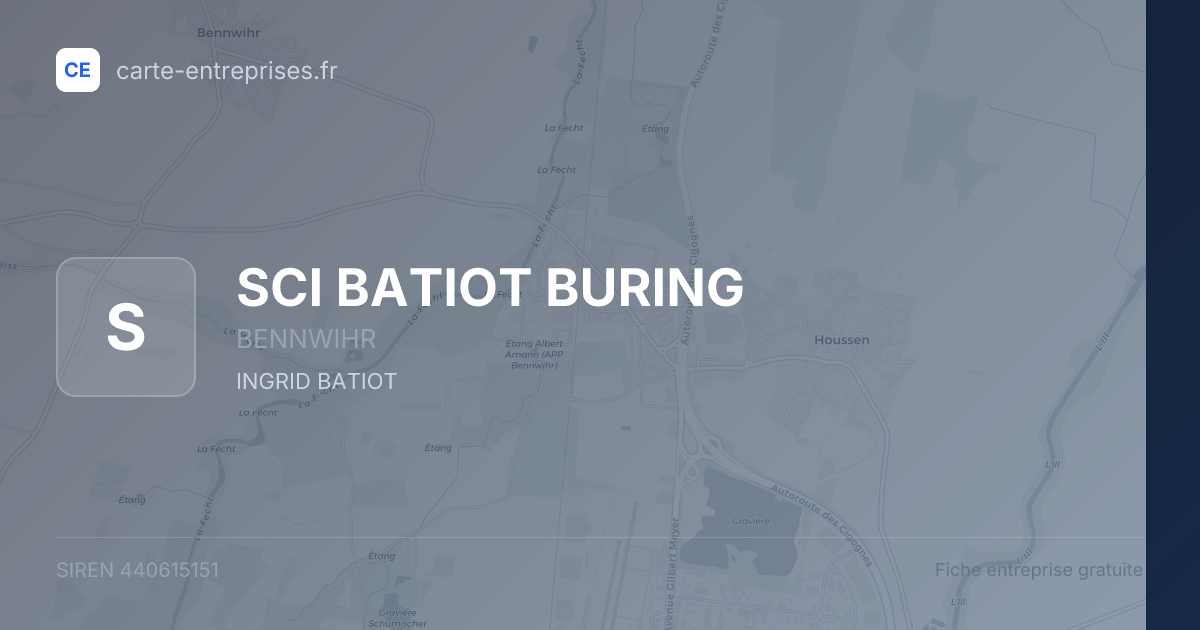 SCI BATIOT BURING — 440615151 — fiche entreprise