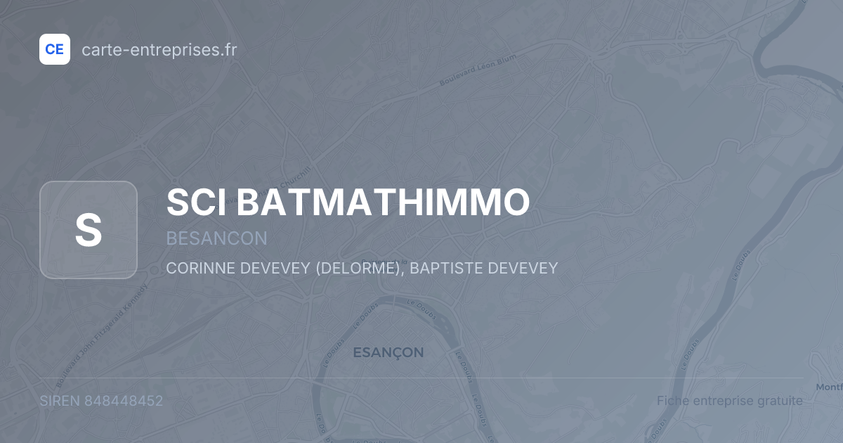 SCI BATMATHIMMO — 848448452 — fiche entreprise