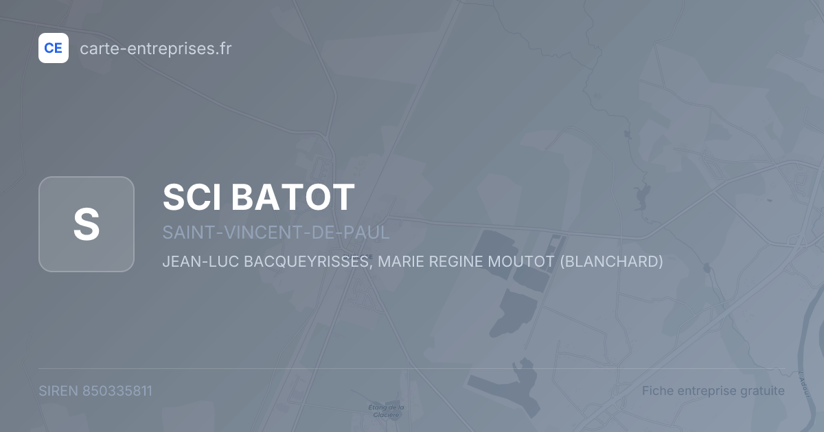 SCI BATOT — 850335811 — fiche entreprise